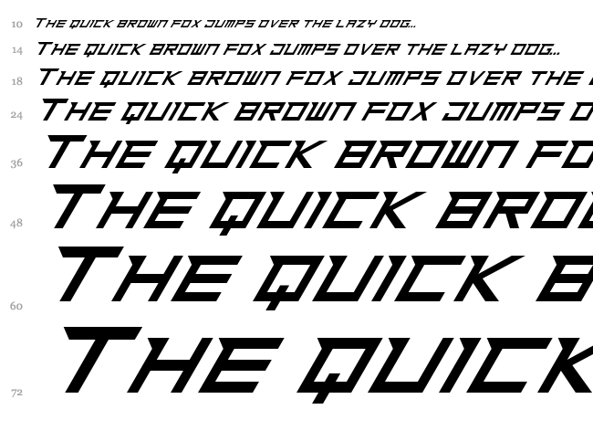 Ninja Rush font waterfall